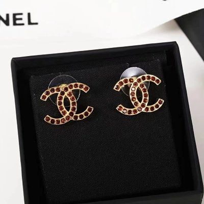 Chanel CC Logo Stud Earrings