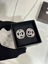 Chanel CC Logo Crystal Stud Earrings [2 styles]