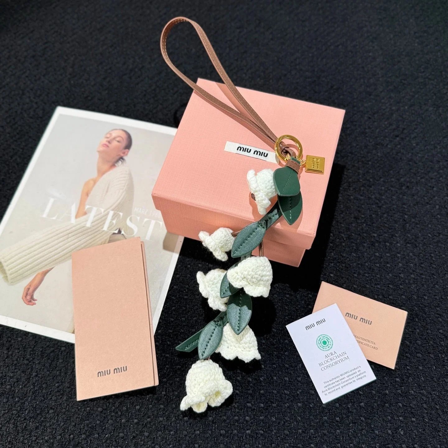 Miu Miu Lily of the Valley Keychain