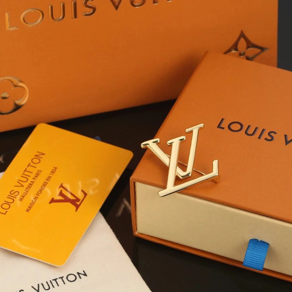 Louis Vuitton LV Logo Pin Brooch
