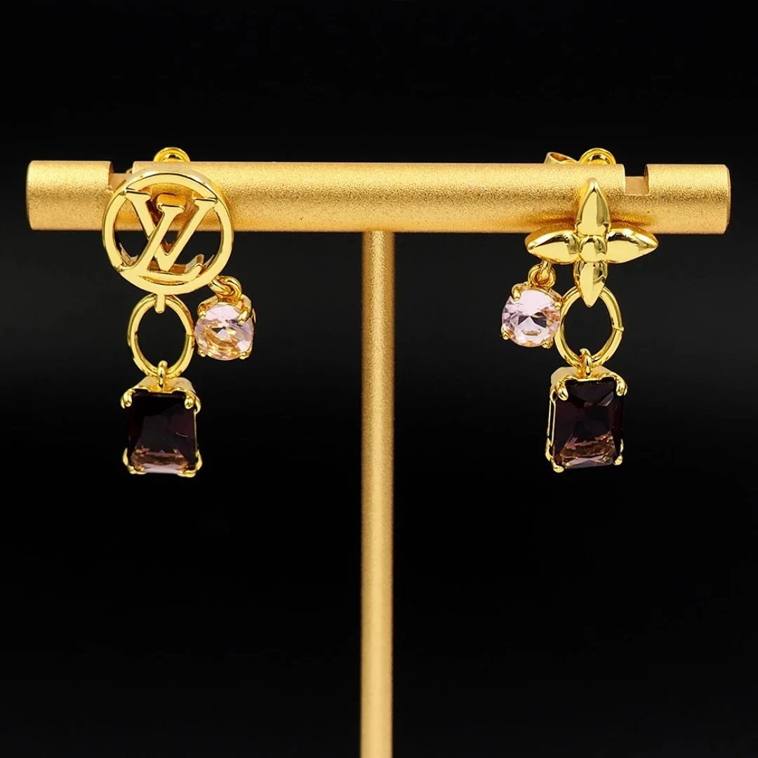 Cross Structured Fashion Earrings - 006699