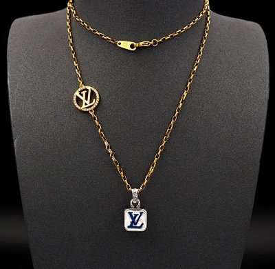 Louis Vuitton LV Circle & Square Pendant Necklace [2 styles]
