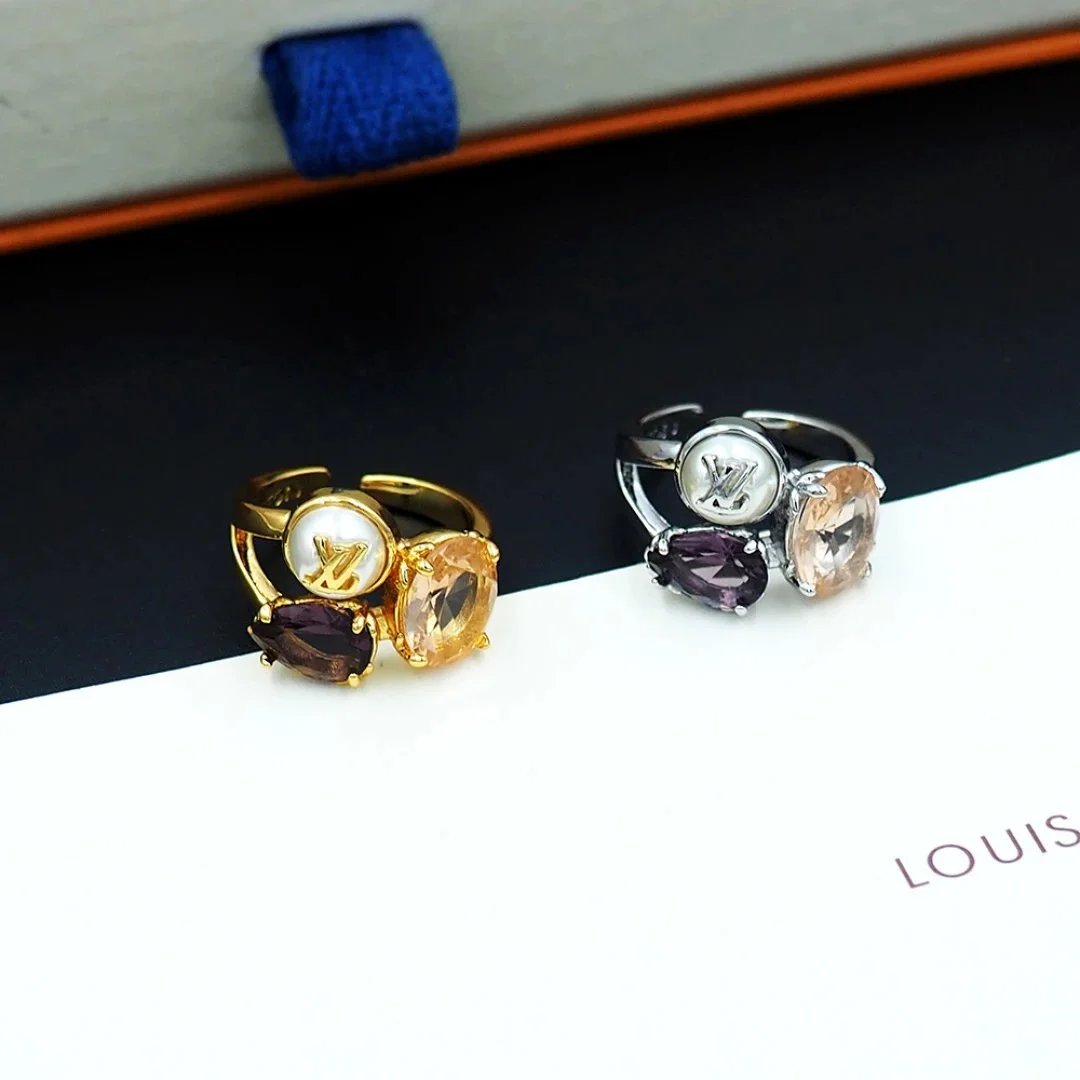 Louis Vuitton Monogram Pearl & Gemstone Ring [2 styles]