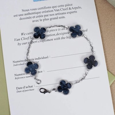 Van Cleef & Arpels Alhambra Bracelet with Dark Blue Shell Motifs