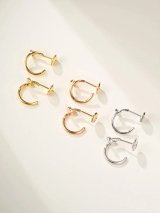 Minimalist C-Hoop Stud Earrings [3 styles]