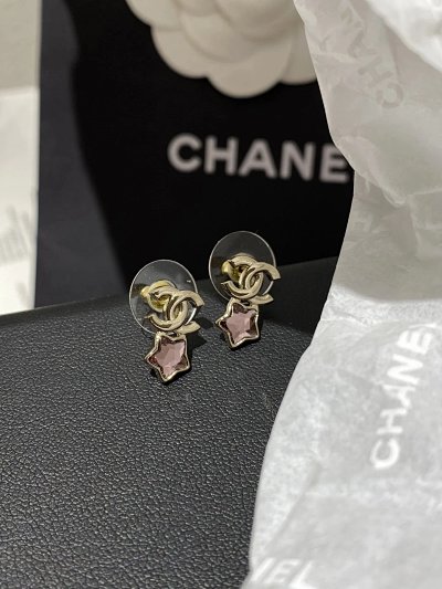 Chanel CC Star Earrings