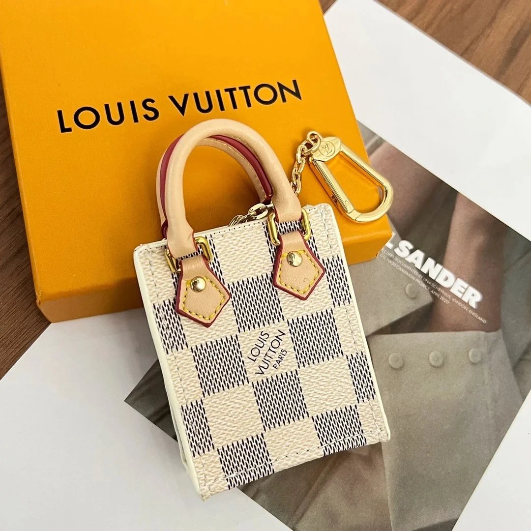 Louis Vuitton Damier Azur Mini Music Bag Keychain 