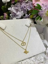 Dior Diorama Bee Pendant Layered Necklace