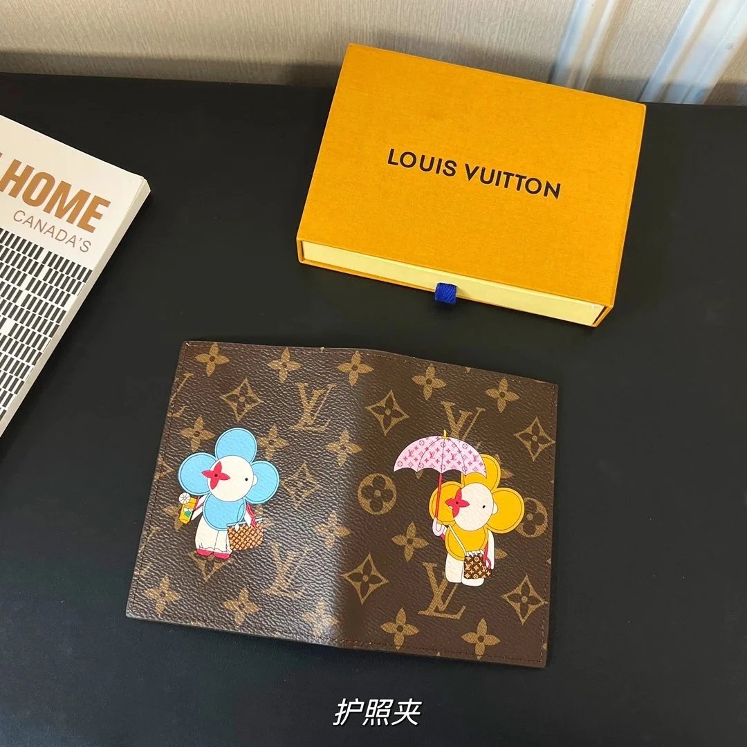 Louis Vuitton Monogram x Takashi Murakami Passport Holder Brown Wallets - 3