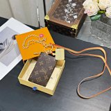Louis Vuitton Monogram Canvas Card Holder with Chain Strap