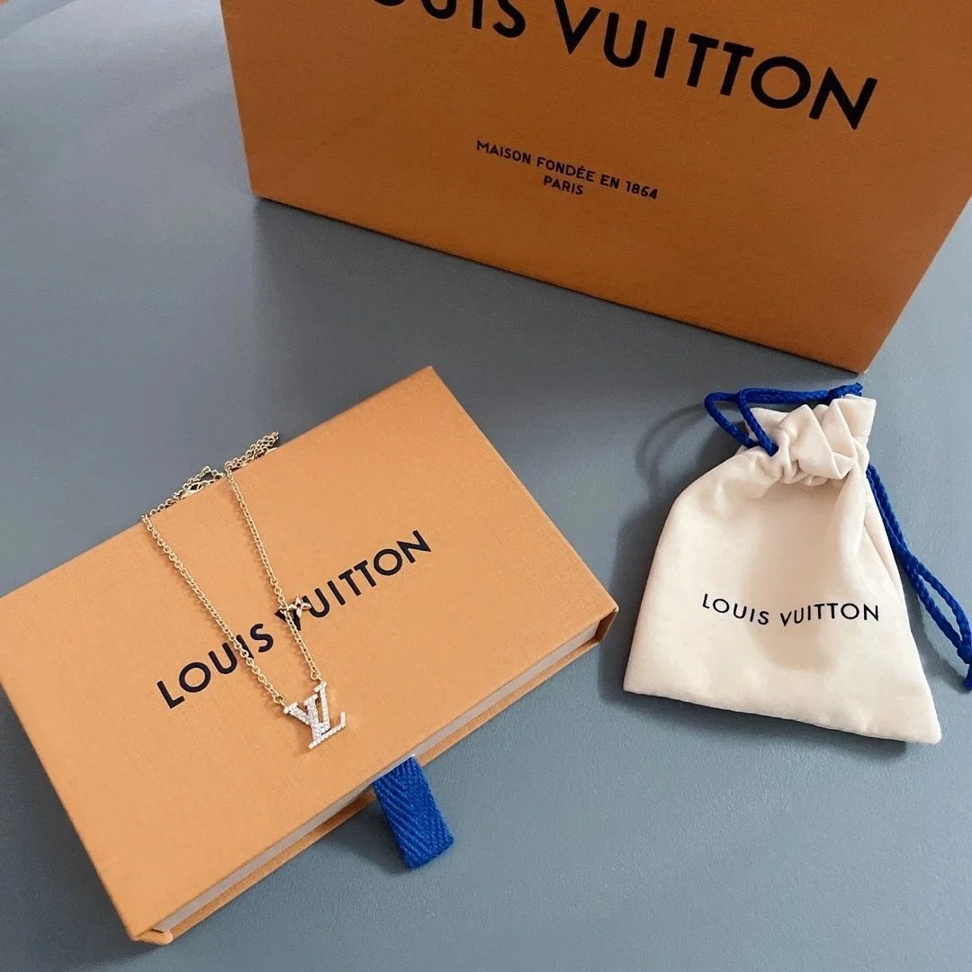 Louis Vuitton Logo Cross Necklace - 006475