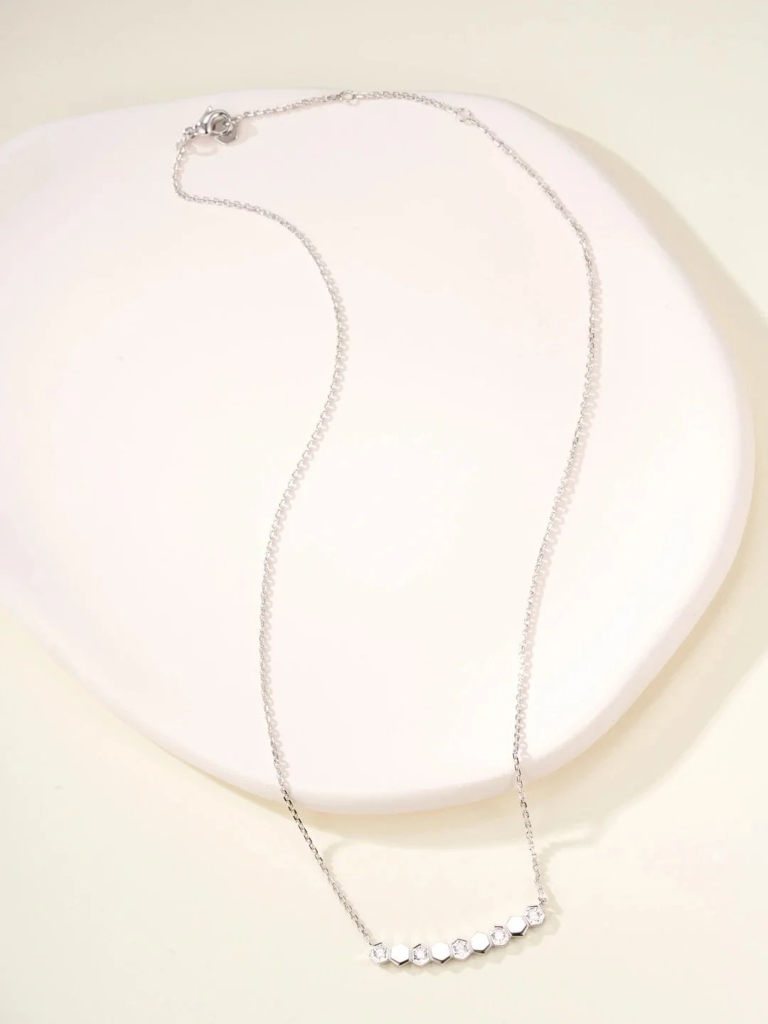 FRED Hexagon Diamond Necklace Gold Jewelry - 5