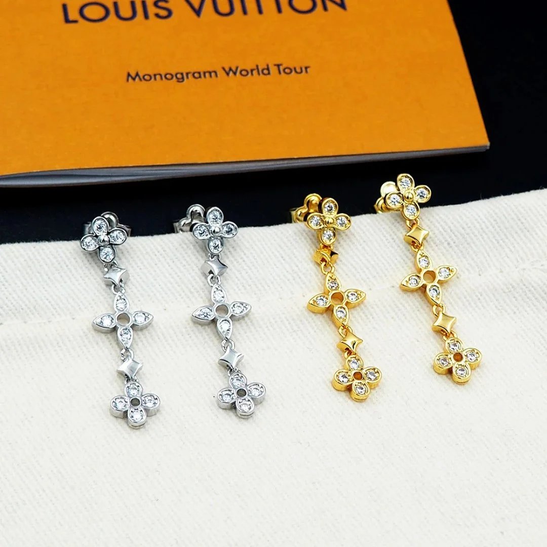 Louis Vuitton Flowergram Strass Earrings Collection - 007542
