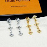 Louis Vuitton Monogram Flower Cross Drop Earrings [2 styles]