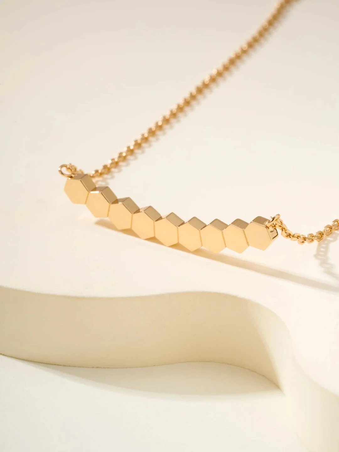 FRED Hexagon Diamond Necklace Gold Jewelry - 8
