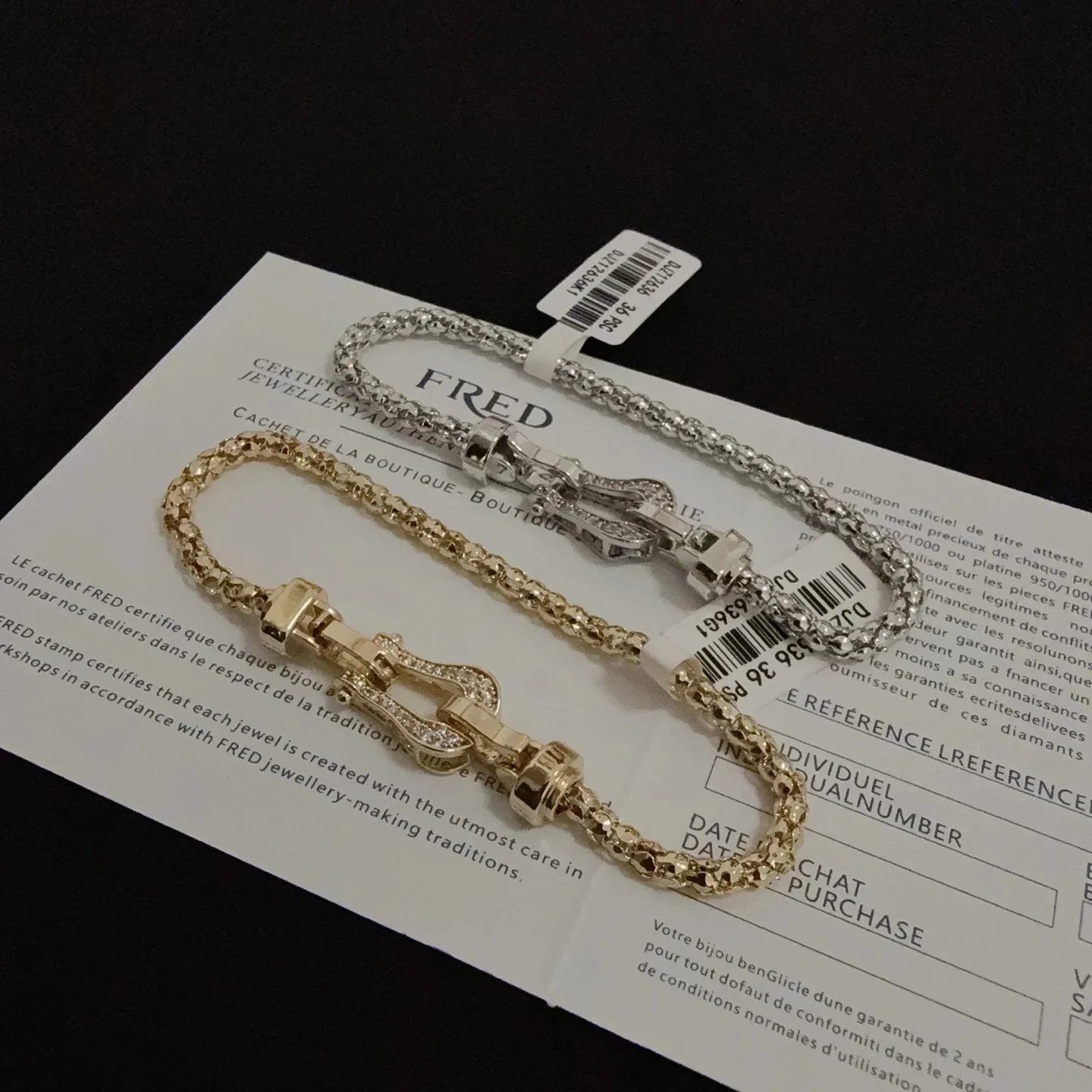 FRED Force 10 Bracelet Gold Pave Diamond Jewelry - 5