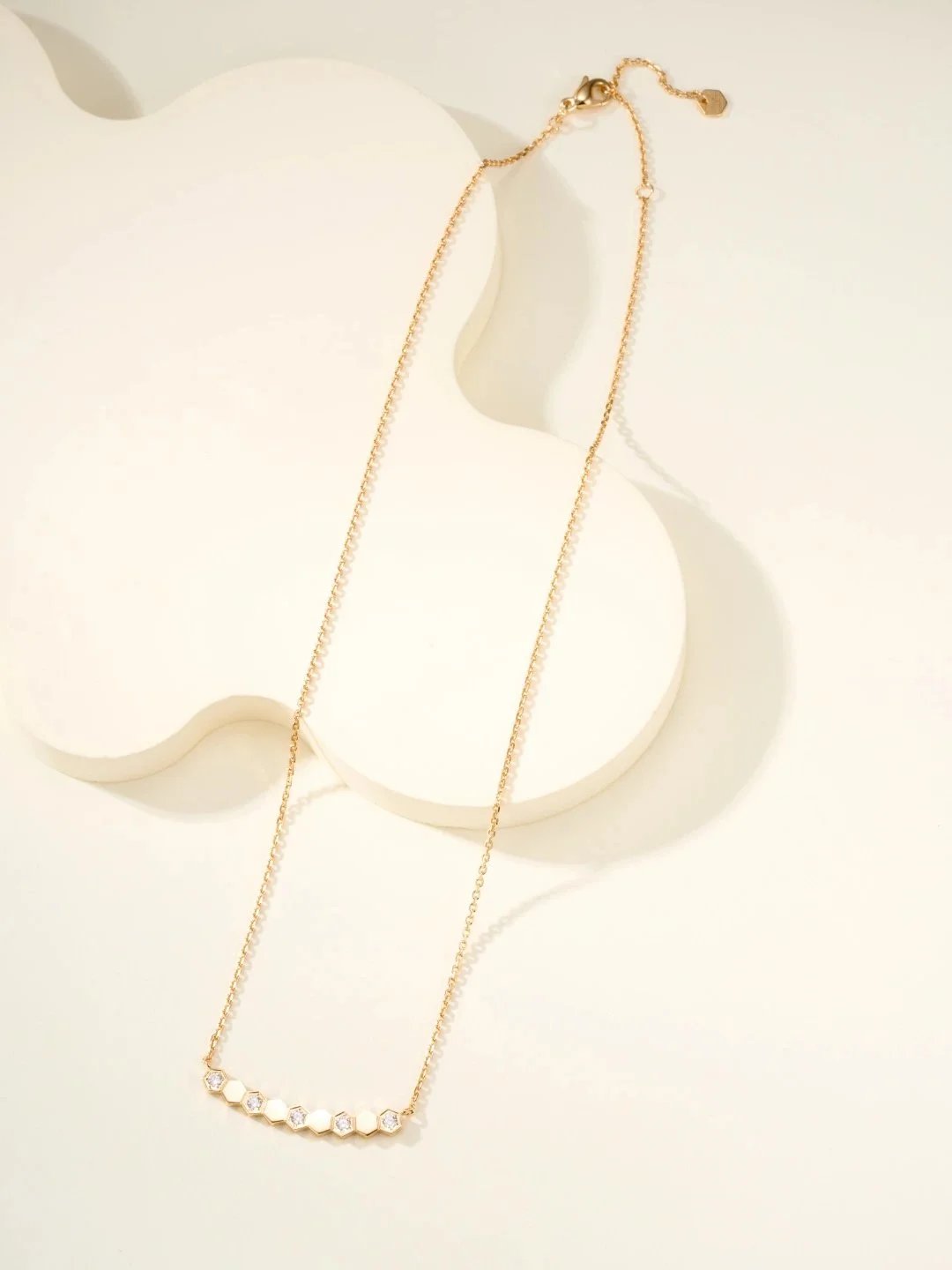 FRED Hexagon Diamond Necklace Gold Jewelry - 6