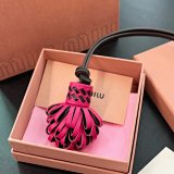 Miu Miu Leather Tassel Keychain