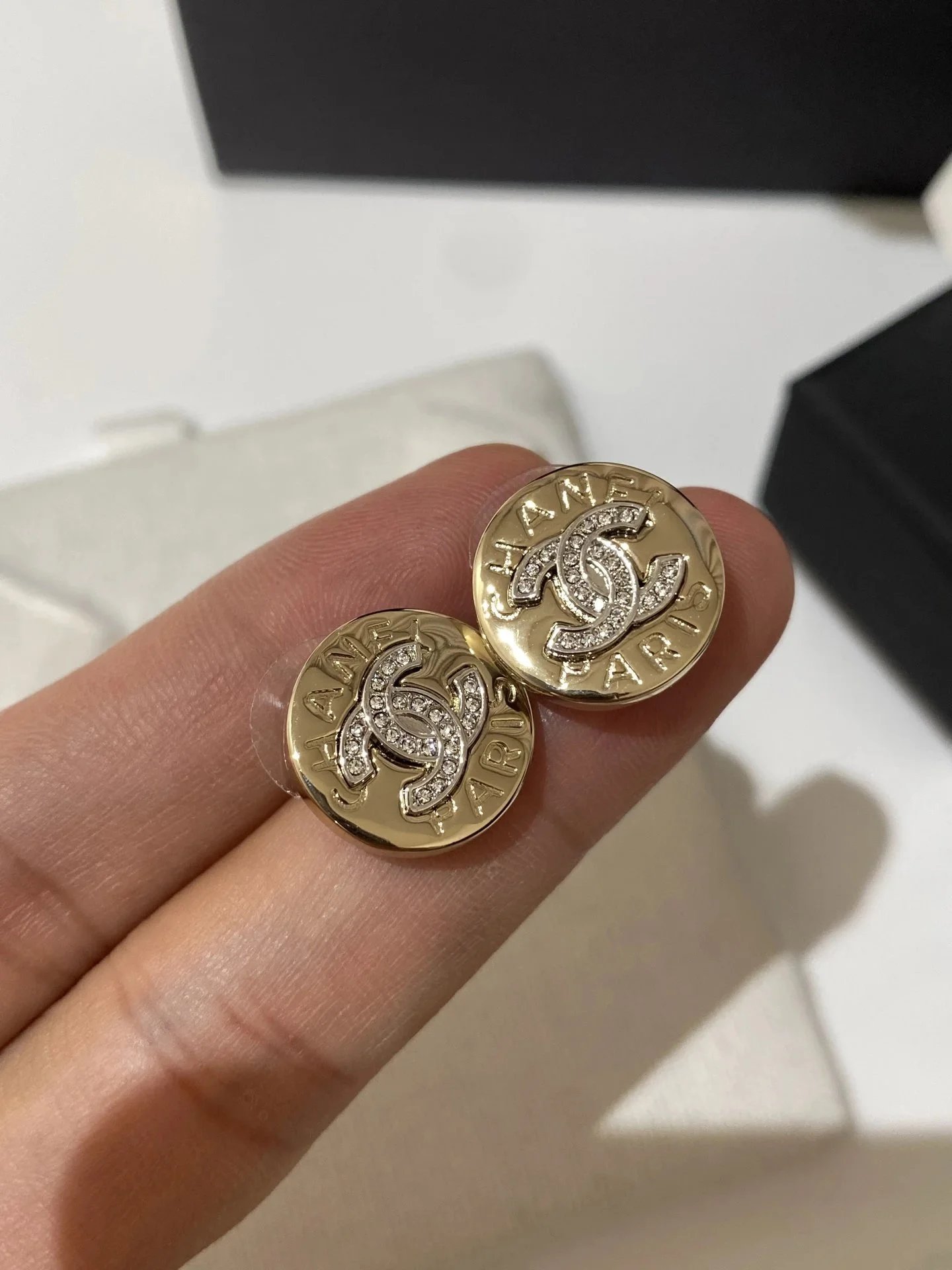 Chanel CC Logo Earrings