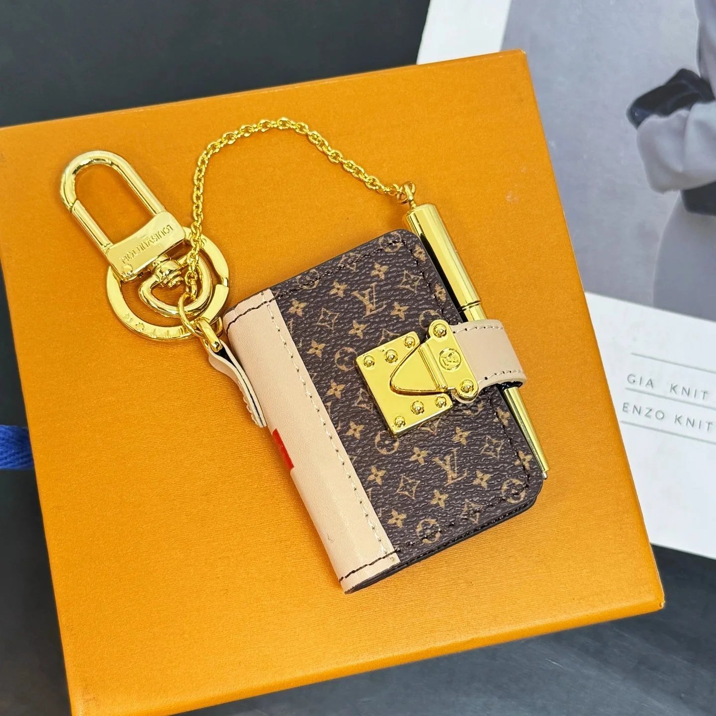 Louis Vuitton Monogram Notebook and Pen Bag Charm and Key Holder Collection - 007569
