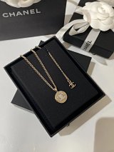 Chanel CC Logo Medallion Necklace