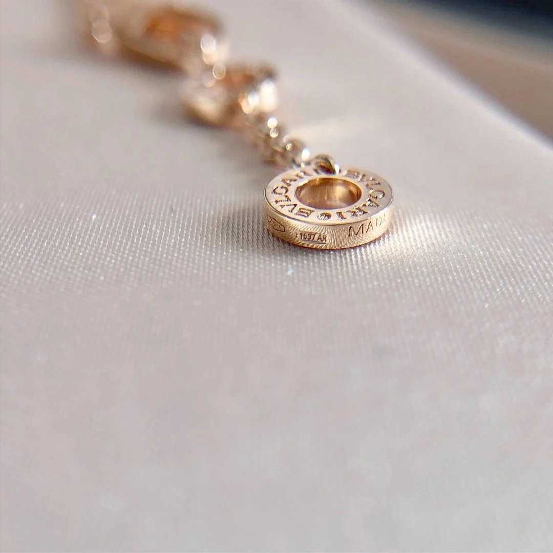 Bvlgari B.zero1 Rock Candy Necklace Rose Gold Mother-of-Pearl Carnelian Jewelry - 4