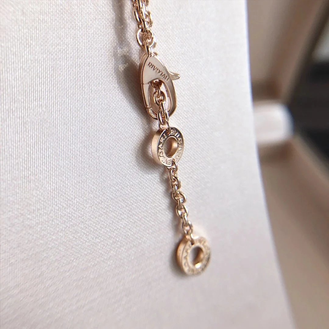 Bvlgari B.zero1 Rock Candy Necklace Rose Gold Mother-of-Pearl Carnelian Jewelry - 5