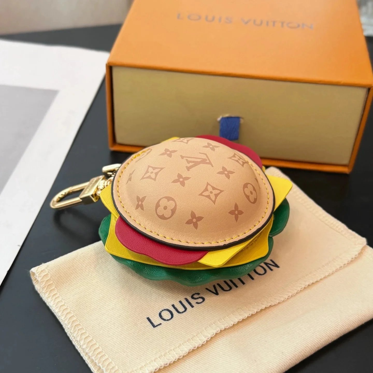 Louis Vuitton Monogram Burger Bag Charm and Key Holder Collection - 007560
