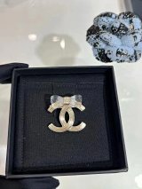 Chanel CC Bow Brooch