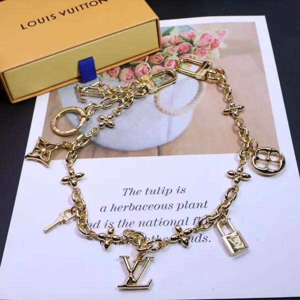 Louis Vuitton Multi-Charms Chain Key Holder Gold Accessories Jewelry - 1