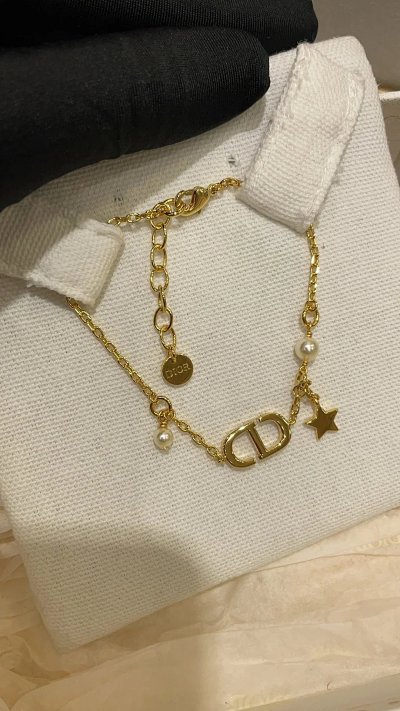 Dior CD Icon Pearl & Star Charm Bracelet