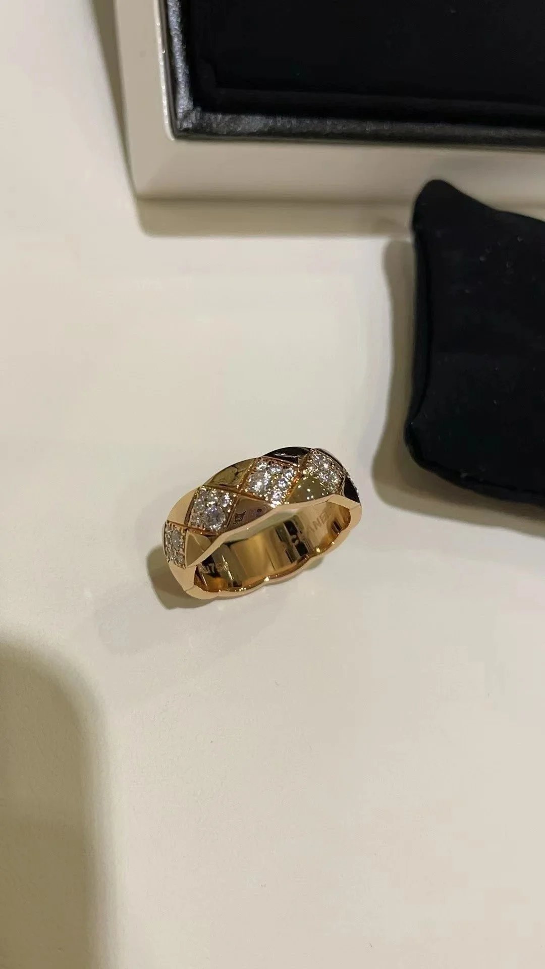 Chanel Coco Crush Diamond Quilted Ring Collection - 007605