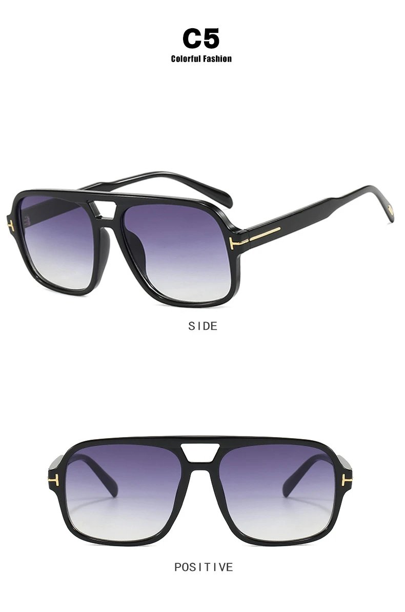 Design C4 Aviator-Style Sunglasses Black - 14