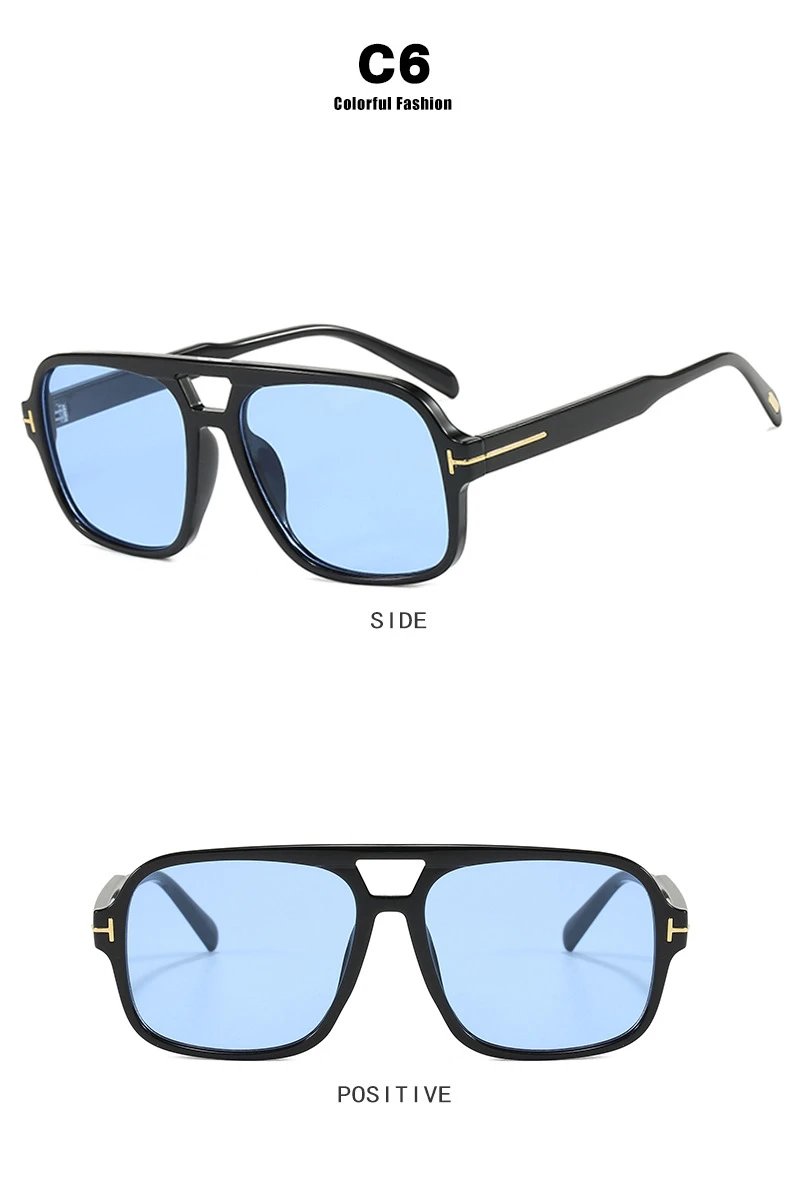 Design C4 Aviator-Style Sunglasses Black - 15