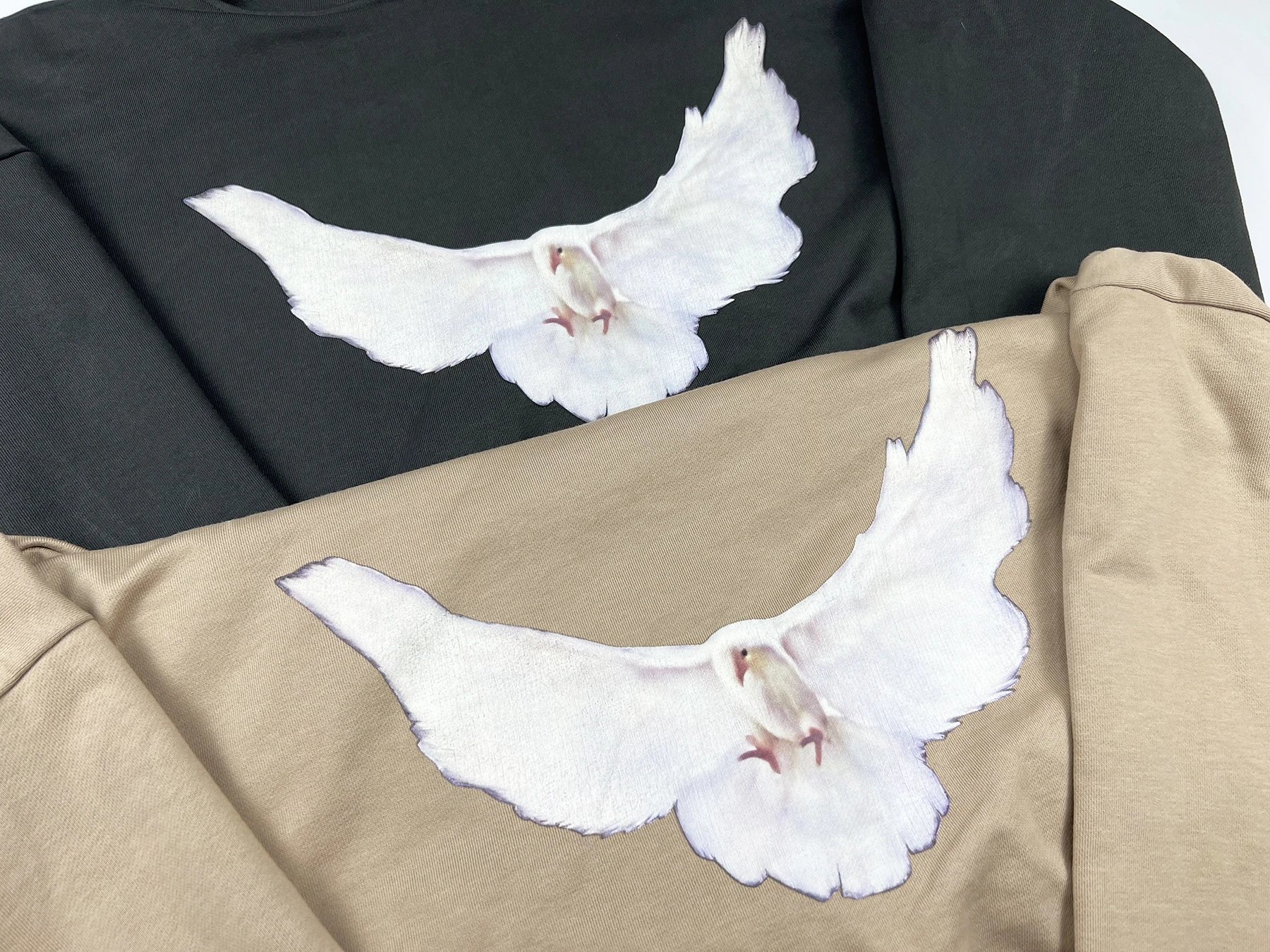 Saint Tears Dove Embroidered Cropped Hoodie Black - 20