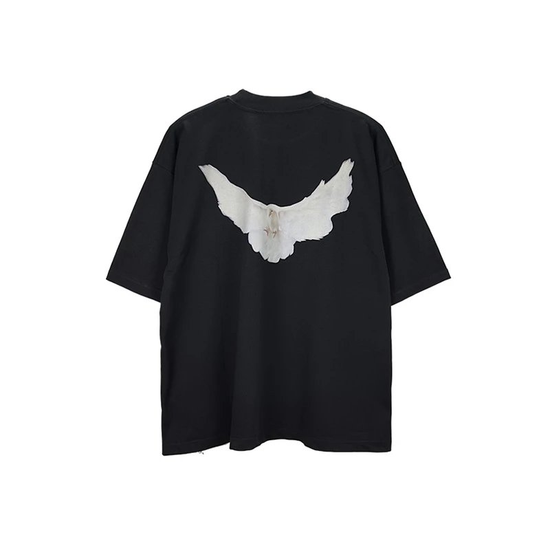 Saint Tears Dove Embroidered Cropped Hoodie Black - 37