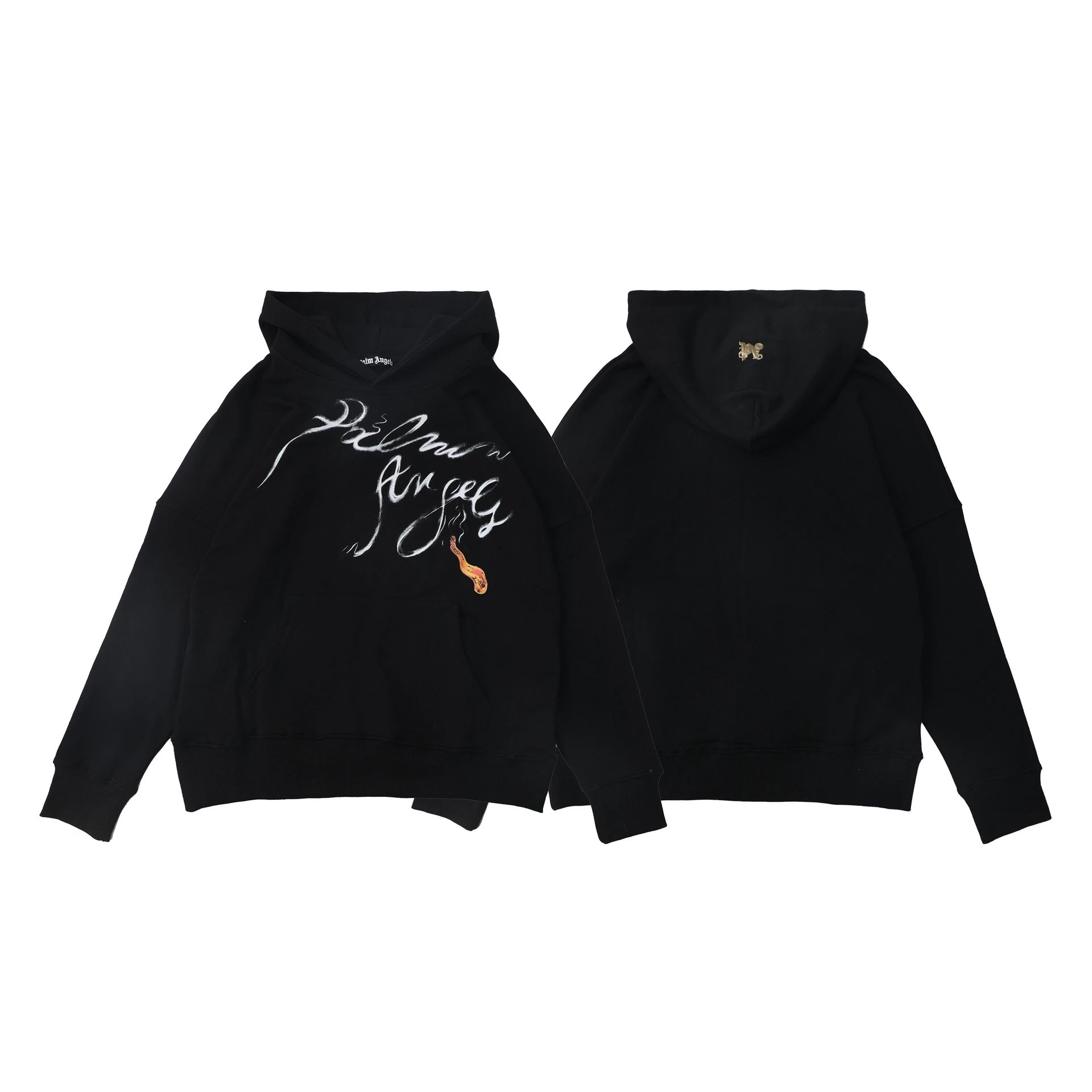 Palm Angels Logo Hoodie Off-White - 14