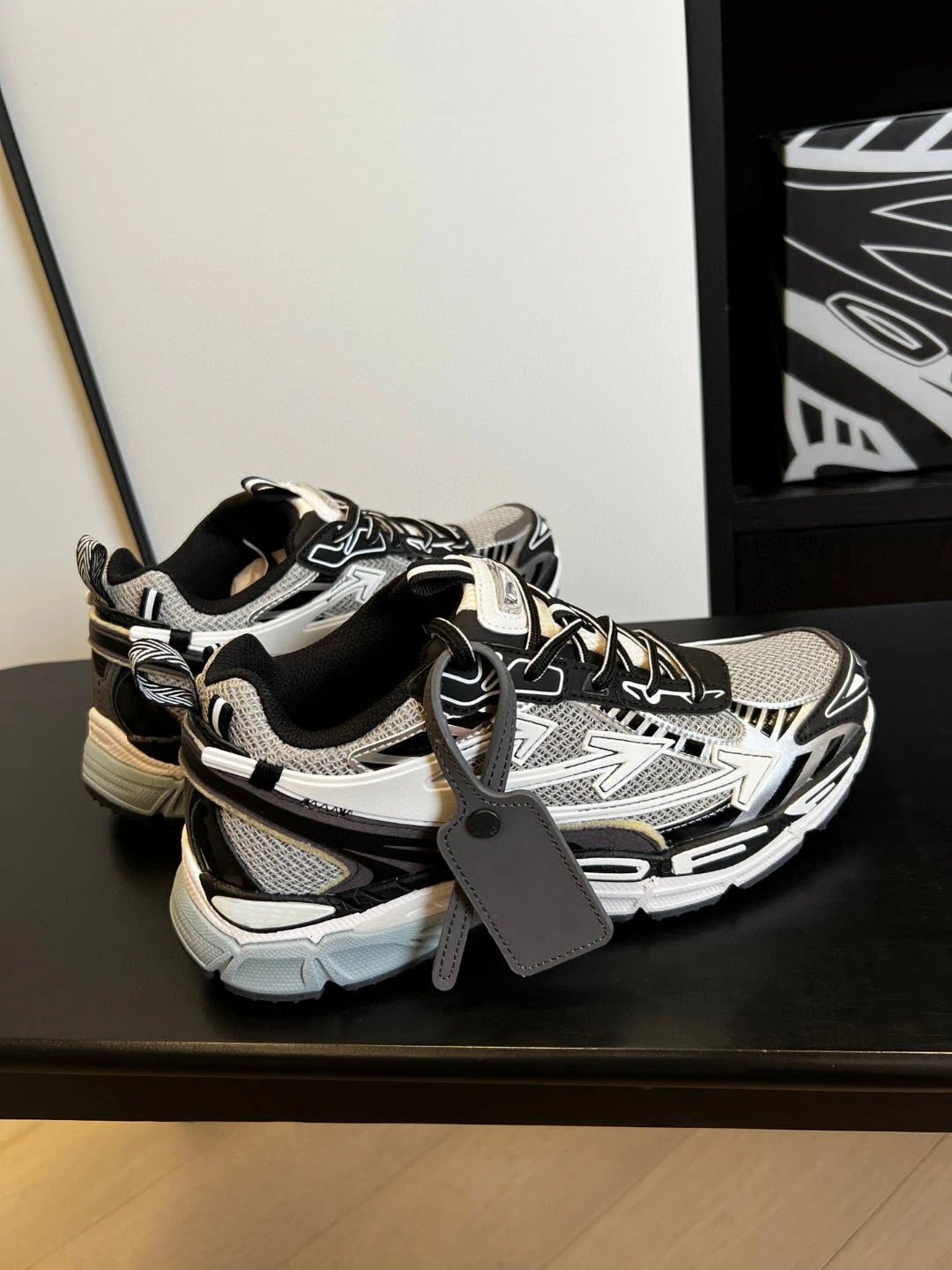 Off-White x New Balance 530 White Silver Chunky Sneakers - 5