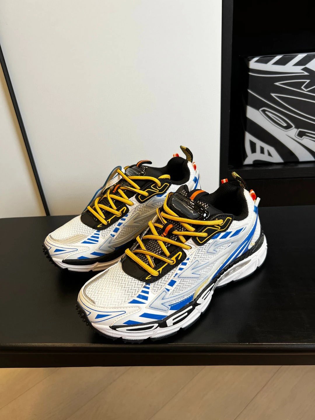 Off-White x New Balance 530 White Silver Chunky Sneakers - 8