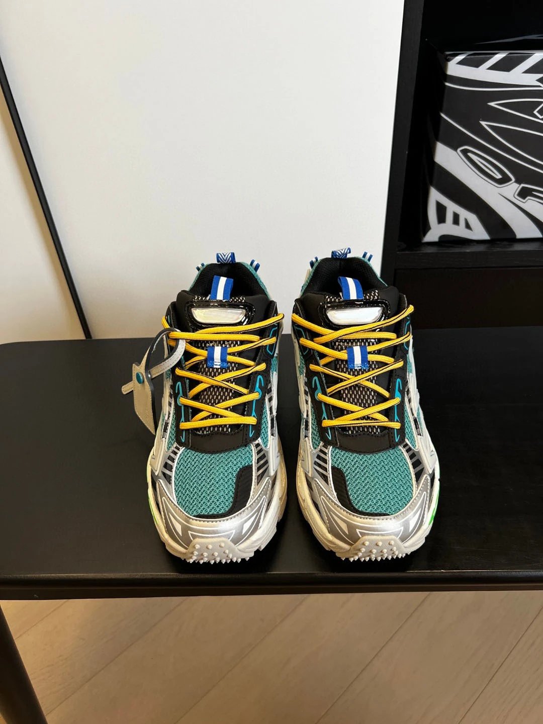 Off-White x New Balance 530 White Silver Chunky Sneakers - 10
