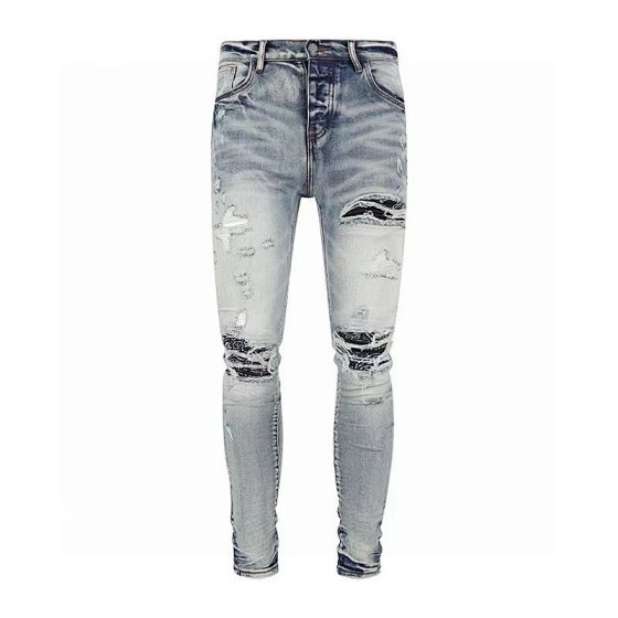 Youth Fashion Ripped Patch Jeans Private Agent WhatsApp +86 13205056391