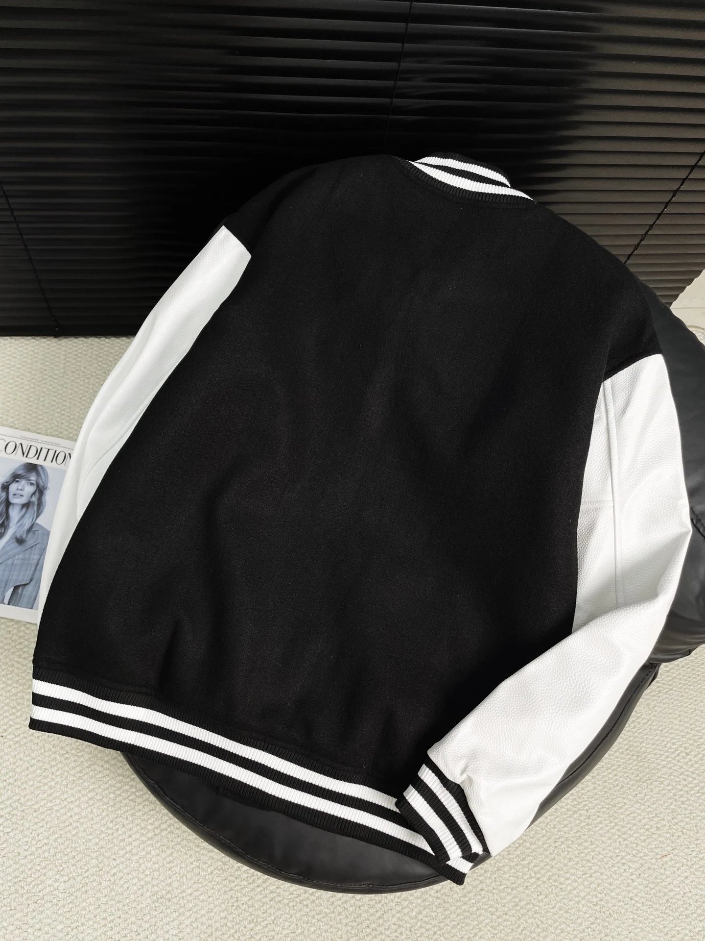 Union Varsity Jacket Emerald Green with Embroidered Logo Outerwear - 20