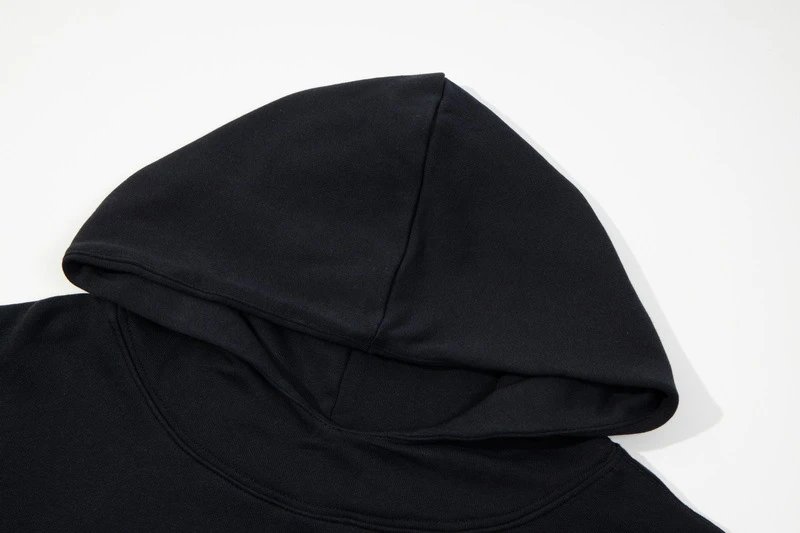 Saint Tears Dove Embroidered Cropped Hoodie Black - 25