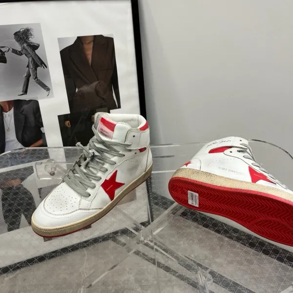 Golden Goose Sky-Star White Red Star Sneakers - 14