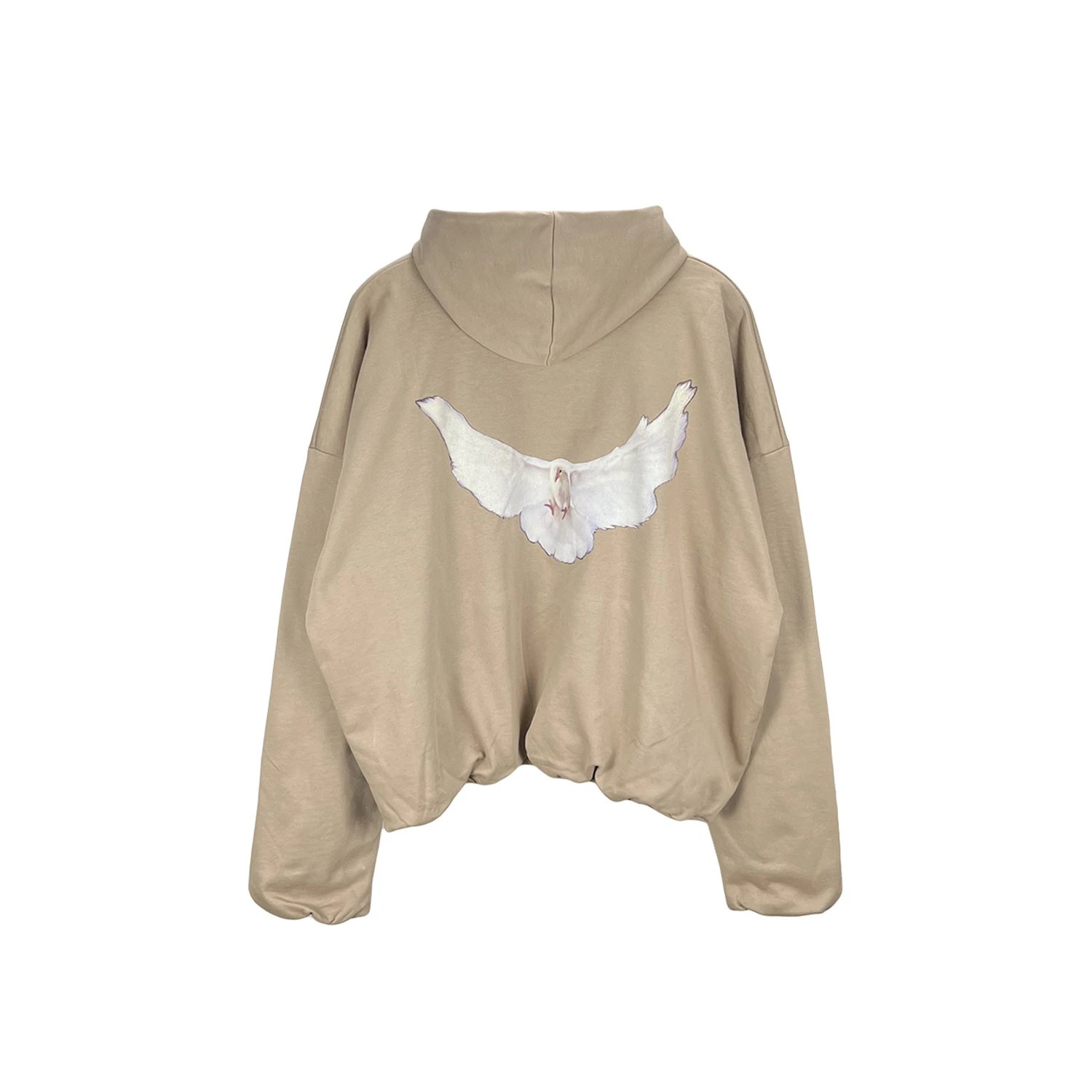 Saint Tears Dove Embroidered Cropped Hoodie Black - 13