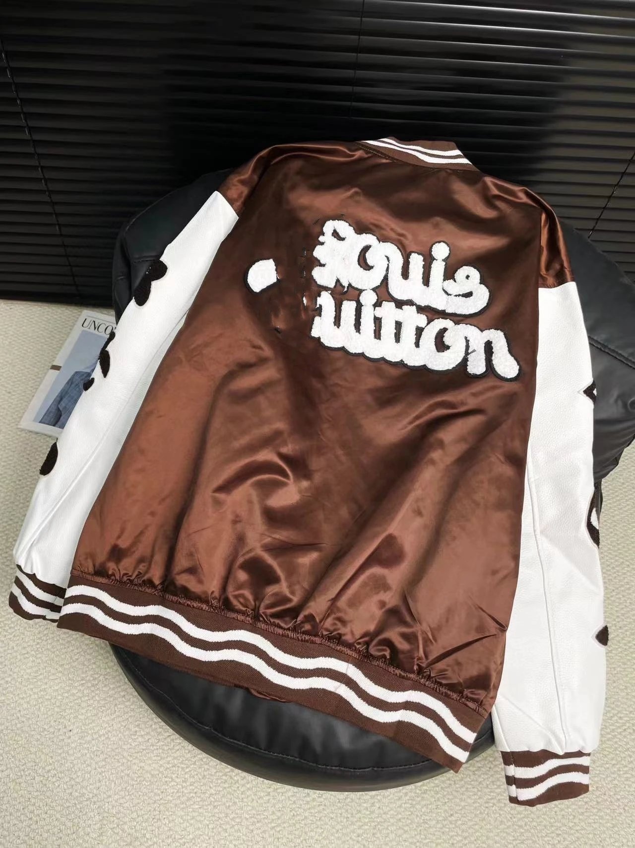 Union Varsity Jacket Emerald Green with Embroidered Logo Outerwear - 26