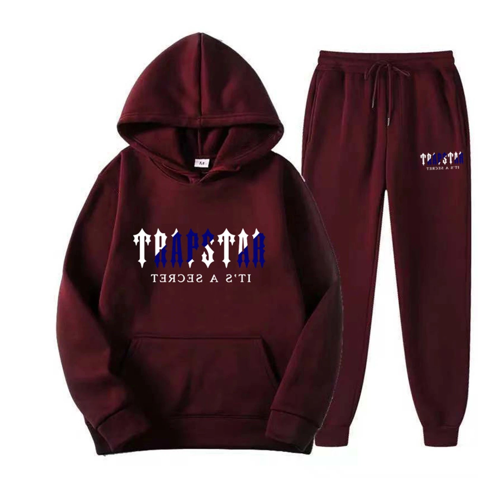 Trapstar Red 'It's A Secret' Hoodie and Sweatpants Set - 26