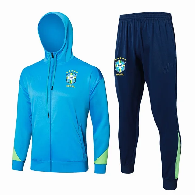 FC Barcelona Tracksuits Hooded Zip-Up Football Tracksuit product detail image 14