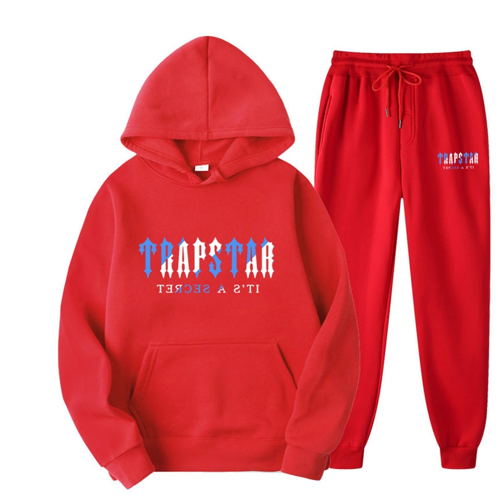 Trapstar Red 'It's A Secret' Hoodie and Sweatpants Set - 21