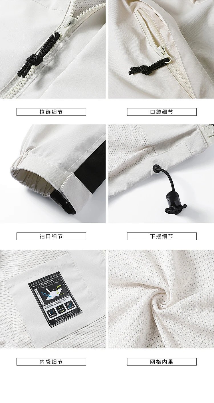 Design Technical Hooded Windbreaker Black Outerwear product detail 20 in Litbuy spreadsheet finds